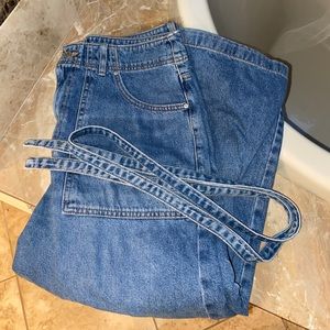 Flare Bell Buttom Jeans with a Jean Belt